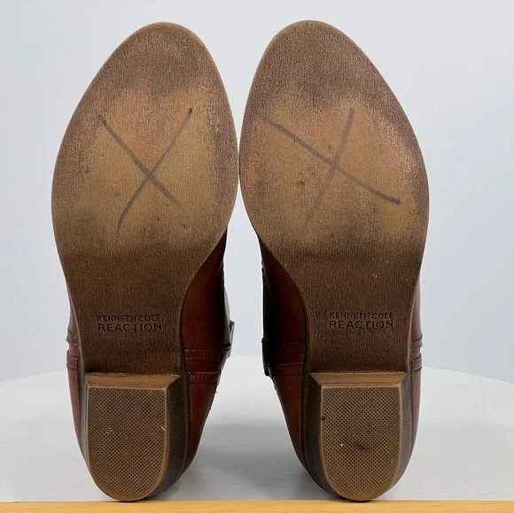 Kenneth Cole Booties Tale spin Ankle Boots Western Brown Leather Cowgirl Boho 6 - Picture 17 of 17